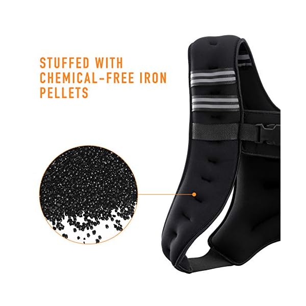 ZELUS Weighted Vest 12lb Weight Vest with Reflective Stripe for Workout, Strength Training, Running, Fitness, Muscle Building, Weight Loss, Weightlifting