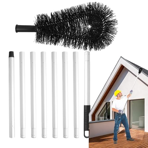 Cepillo de limpieza de techo, versátil cepillo de limpieza de techo, cepillo para una limpieza segura y eficiente del techo, incluye construcción resistente, ajustable 200 cm