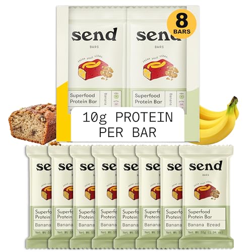 Barras de proteína vegetal veganas SEND, sabor Banana Bread, 8 barras miniatura 1