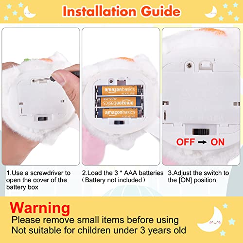 Marsjoy Easter Bunny Talking Robot - 6.3" Interactive Plush Toy, Repeats Your Words, Dances, And Shakes For Kids, Boys, Girls, And Babies #TOP3