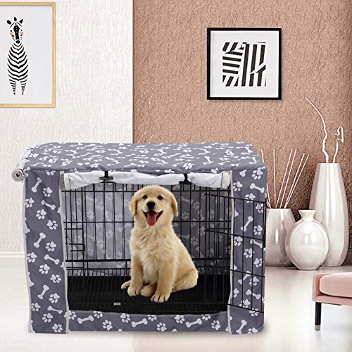 Pethiy Dog Crate Cover Durable Polyester Pet Kennel Cover Universal Fit for Wire Dog Crate - Fits Most 42 inch Dog… - Image 8