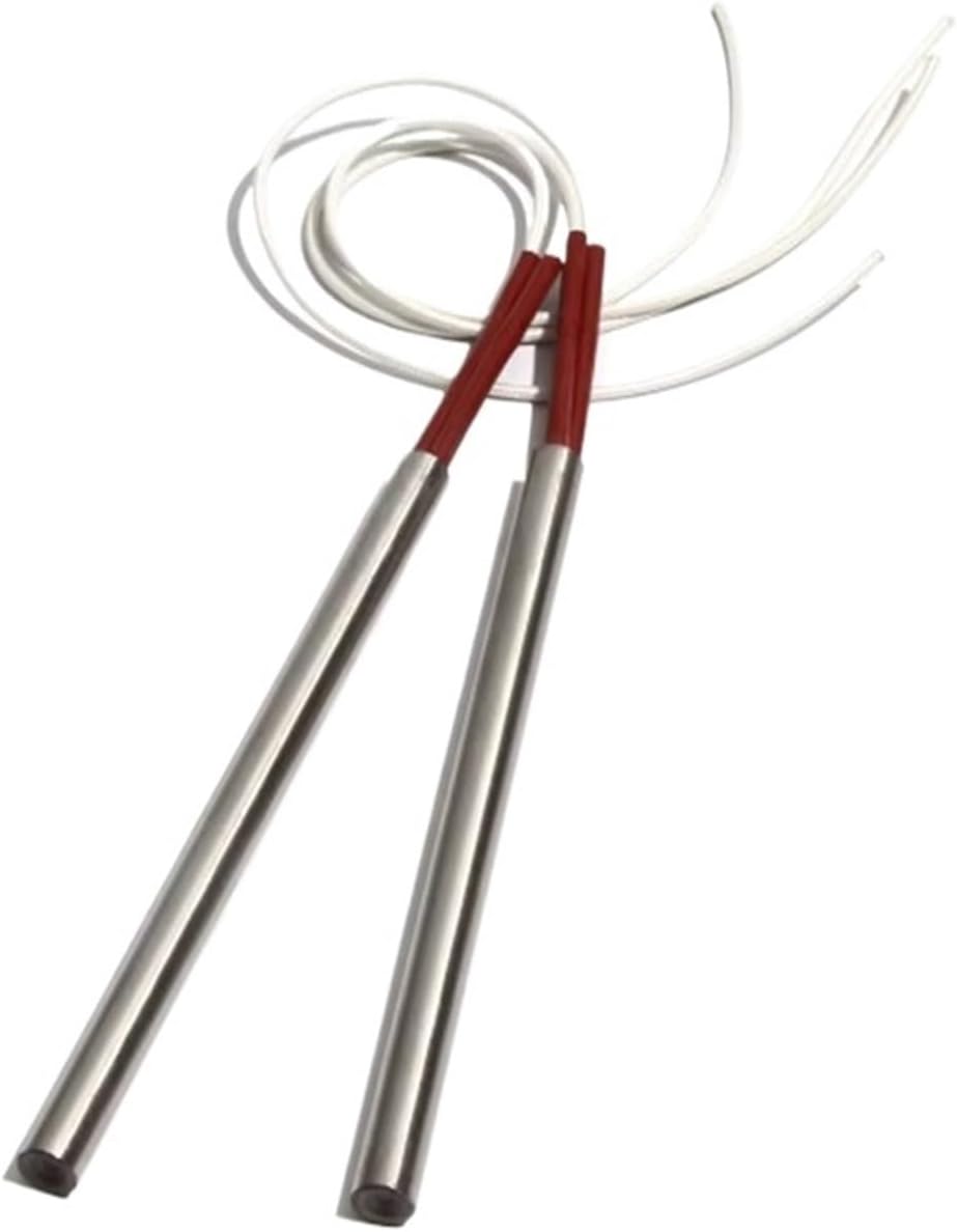 2PCS 11mm Diameter 380~500mm Length 304SUS Tubular Heating Pipe Cartridge Heater 1300/1350/1450/1550/1700W Electric Mold Element(110V,1350W 11x400mm(DxL))