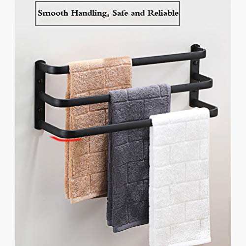 FBSHAD Salle de bain élégance en aluminium étagère serviette murale - 7