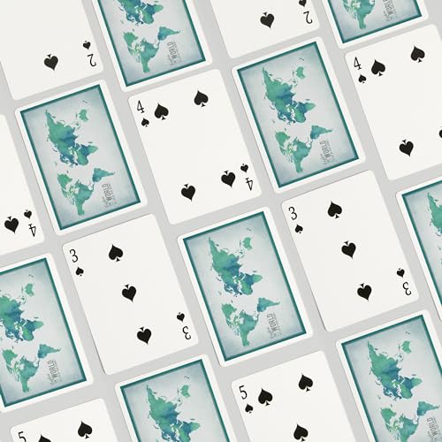 Baraja de poker Lantern Press World Map, 52 cartas miniatura 4