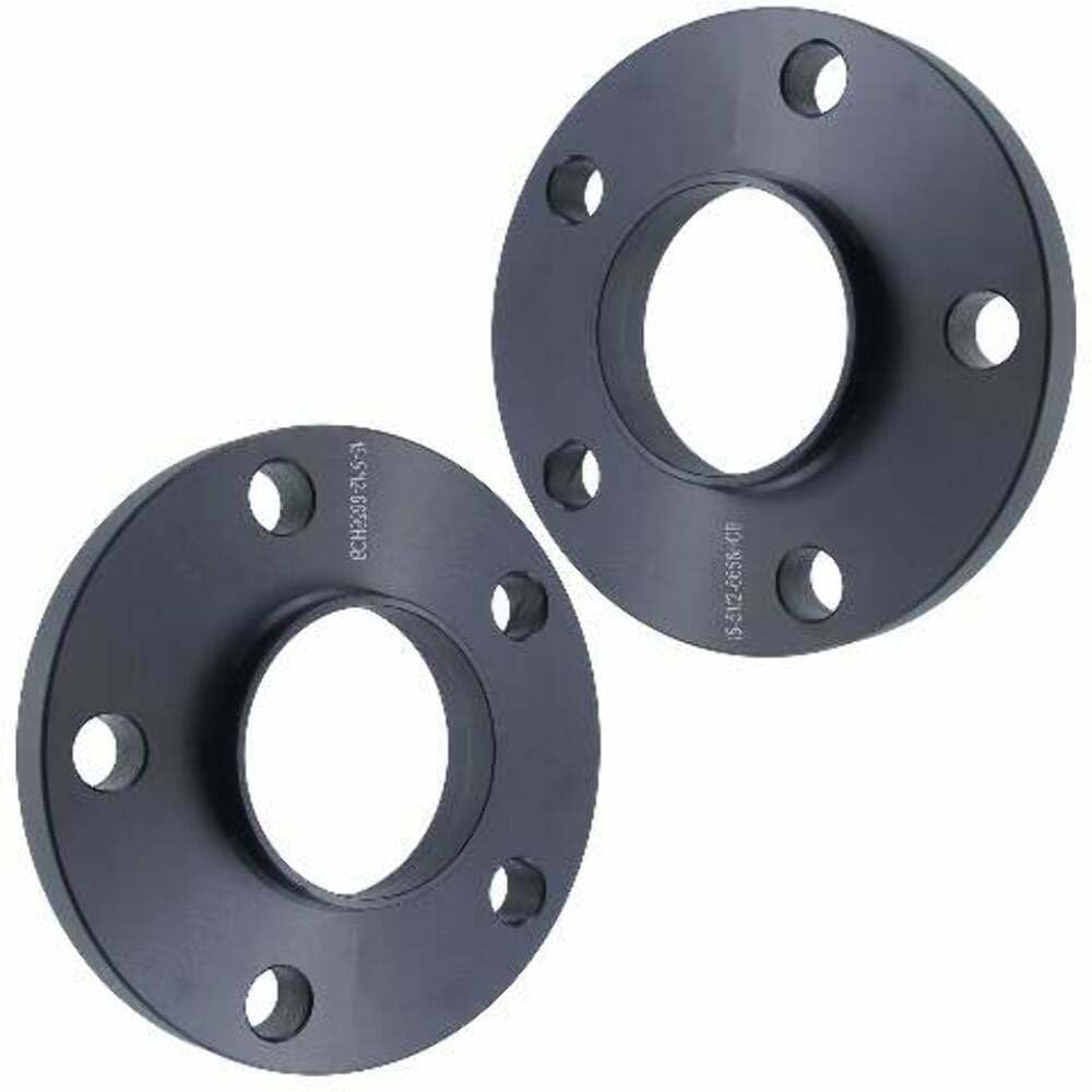 20mm 5x112 Hubcentric Wheel Spacers - Wider Stance, Increased Clearance, Fits VW Fits Audi Fits Mercedes - 20mm, 5x112, 66.56mm Hub, Pair of 2 - Black