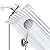 Showerhead with Handheld Sprayer Combo, DOSCY 8" High Pressure Waterfall Showerhead with Silver Shower Arm, 11" Height/Angle Adjustable Extended Arm- Silver