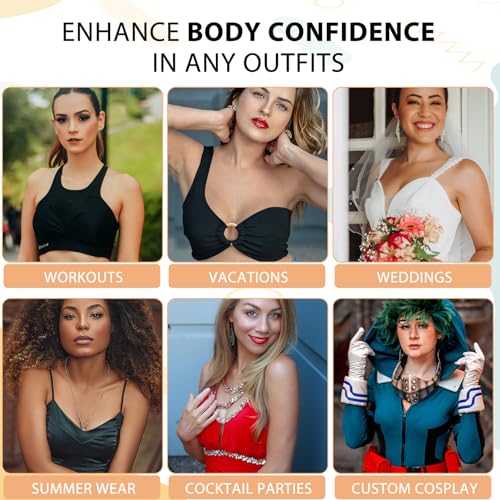 Nimiah Super Thick Push-up Inserts - Waterproof Breast Enhancer Add Cleavage in Swimsuits Sports Tops 2 Pairs Sew in Bra Cup4