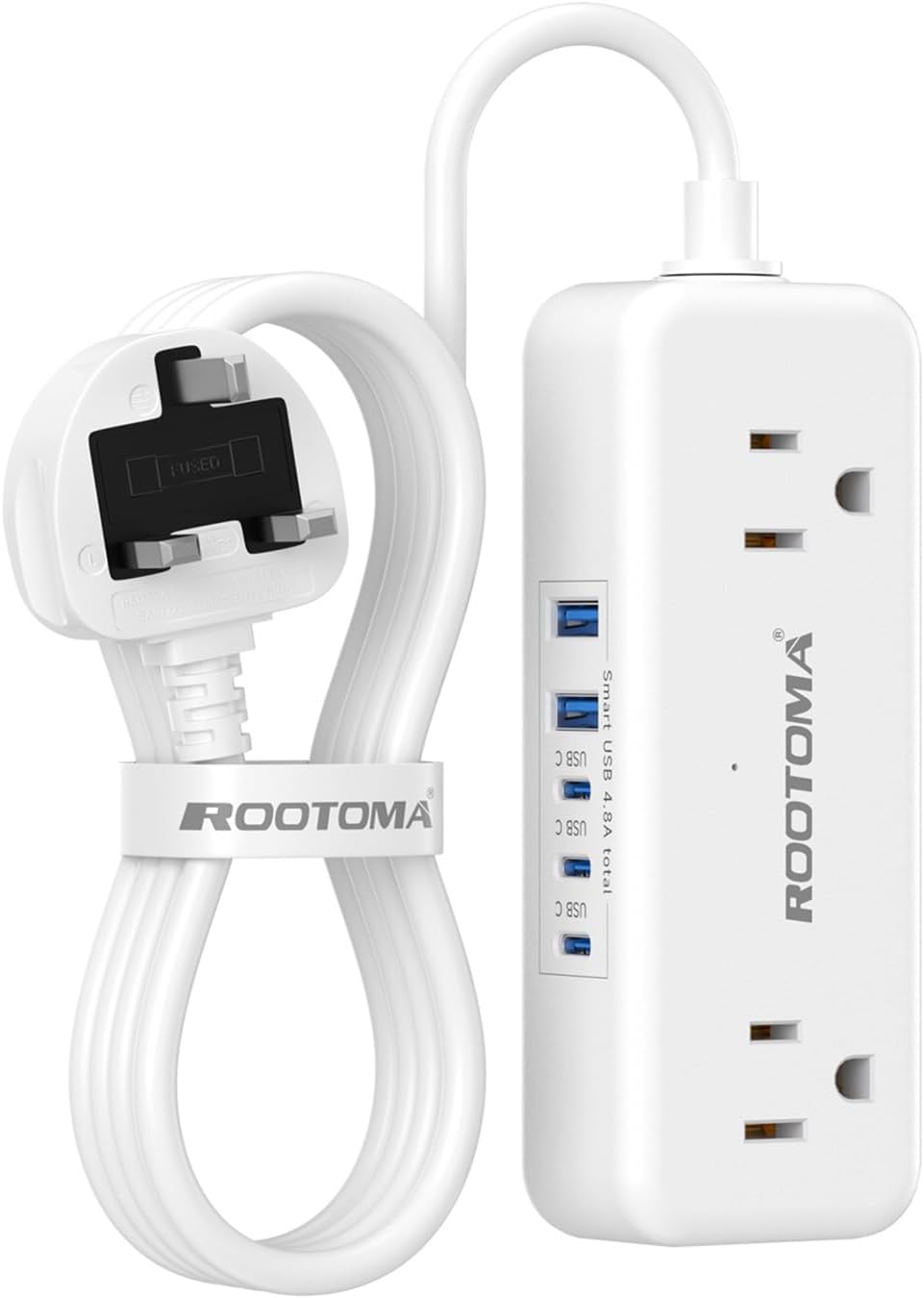 BFタイプ 変換プラグ 海外旅行用 変換アダプター 1.5m延長コード付き|AC差込口4個+USBポート5個(USB-C×3)|イギリス・アイルランド・香港・シンガポール・マレーシア・マカオ・スリランカなどの国に対応