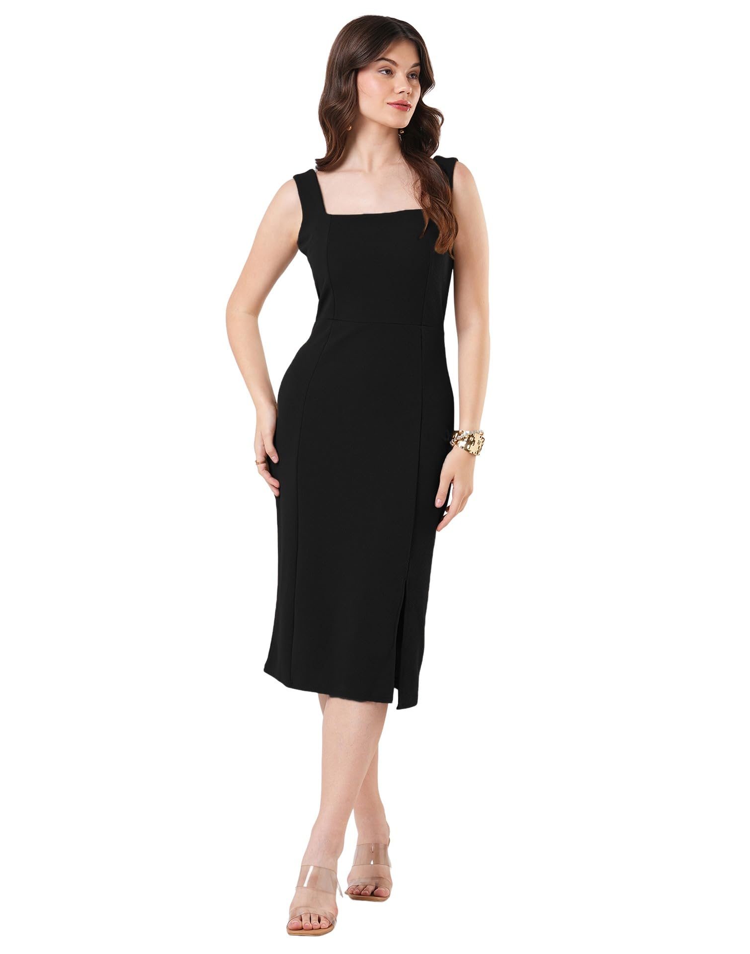 Lycra Bodycon Dress for Women, One Piece Western Dress for Women-image-34