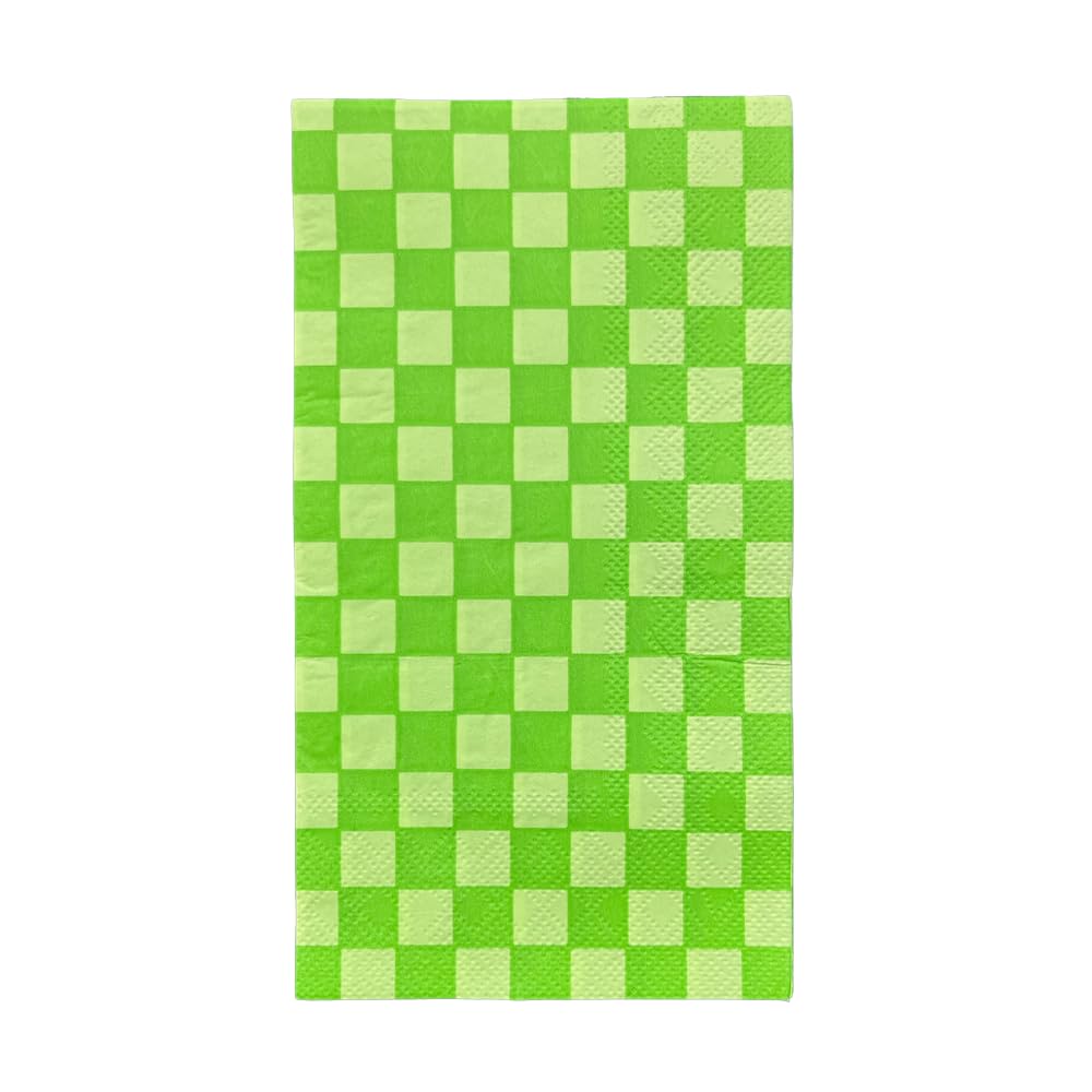 Jollity & CoCheck It! Guest Napkins - Party Napkins in Limelight Green - Pack of 16 Guest Napkins - Easy to Mix and Match - Paper Napkins to Suit All Occasions and Birthday Decorations