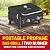 Black Portable Gas Grill, Dual 10,000 BTU Burners, 275 Sq.In Cooking Space, Push-to-Start Ignition, Wind-Proof Lid with Built-in Thermometer, Perfect for Camping Tailgates & Backyard BBQ Cookouts