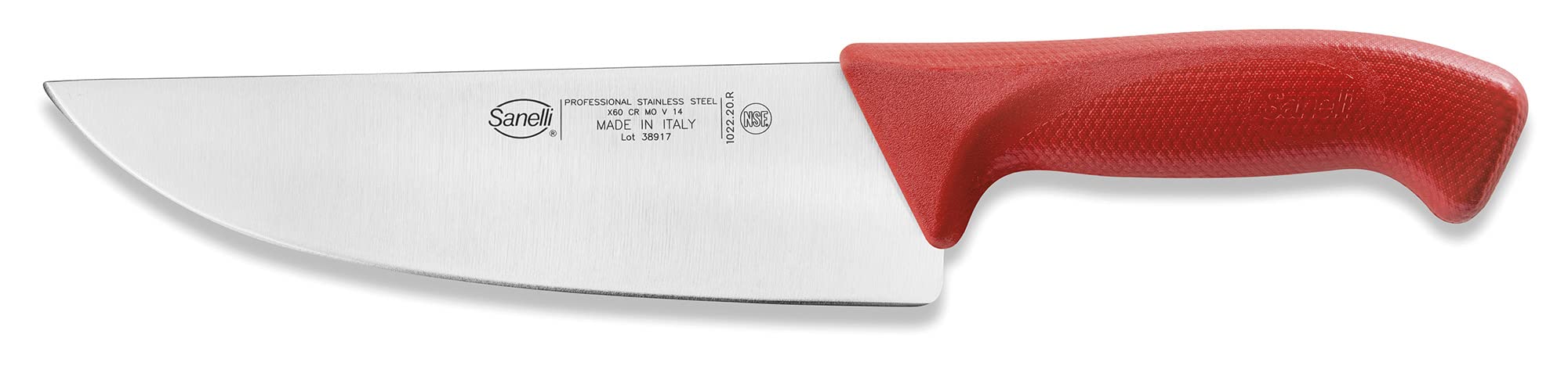 COLTELLO AFFETTARE CM. 20 ROSSO