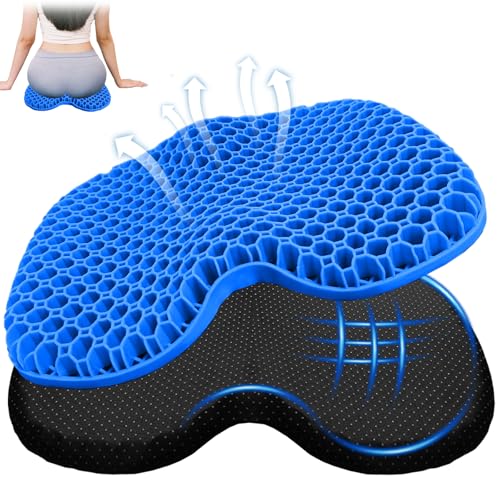 Kilobey Anti-Slip Kayak Seat Cushion – Waterproof Thickened Gel Pad for Kayak, Canoe, Boat, Rowing & Stadium Seats | Non-Slip Kayak Fishing Accessories & Gear