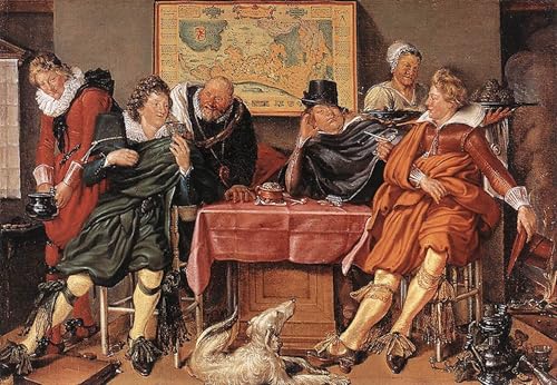 Murales Allegra compagnia de Willem Buytewech impresion lienzo 60x90cm