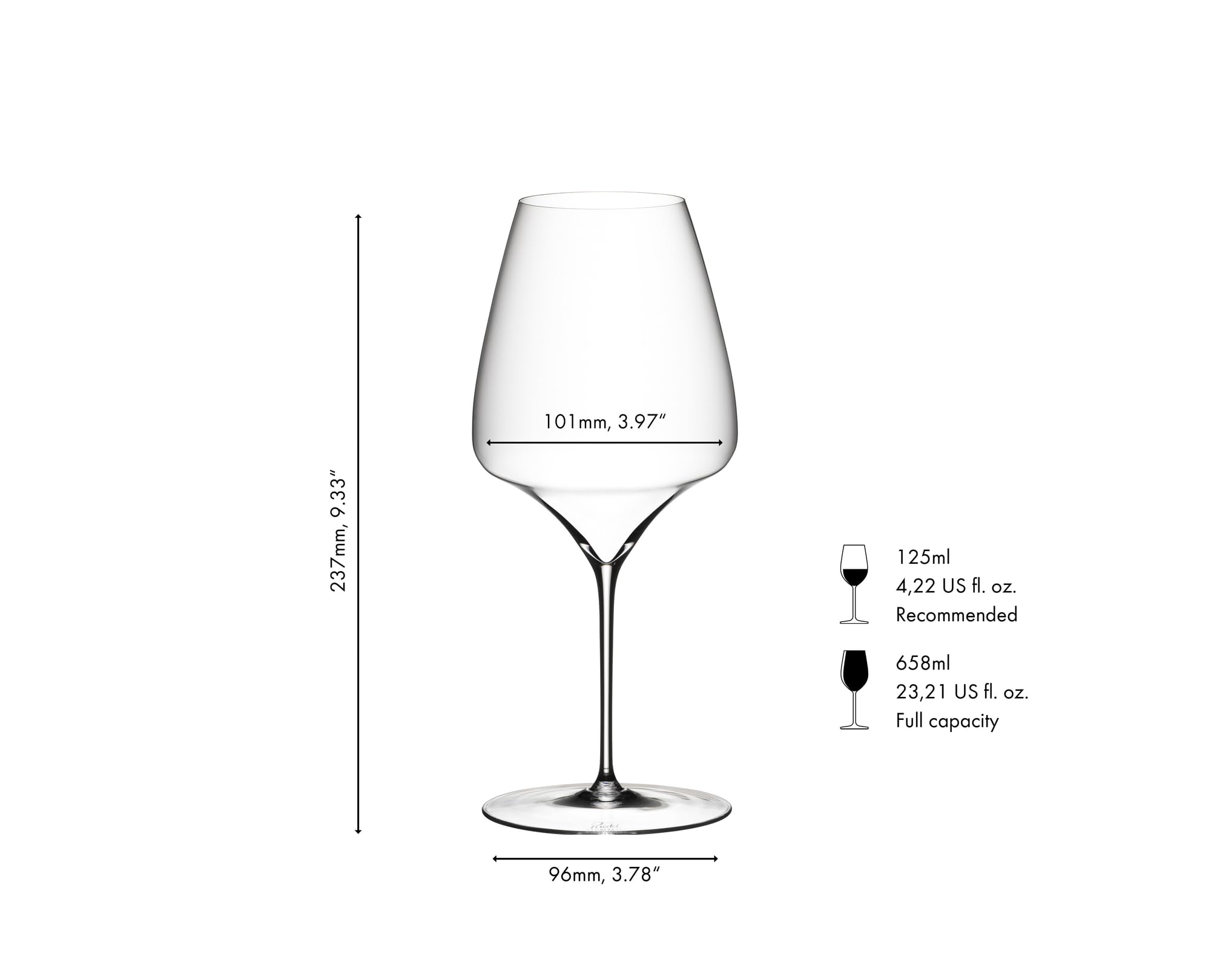 RIEDEL Manufaktur Vitis Syrah - Einzelpackung, Weinglas, Kristallglas, Spülmaschinenfest - 4303/41