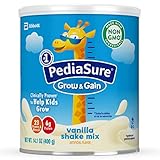 PediaSure Grow & Gain Vanilla Shake Mix, Nutrition Shake For Kids, 14 oz (Pack of 2)