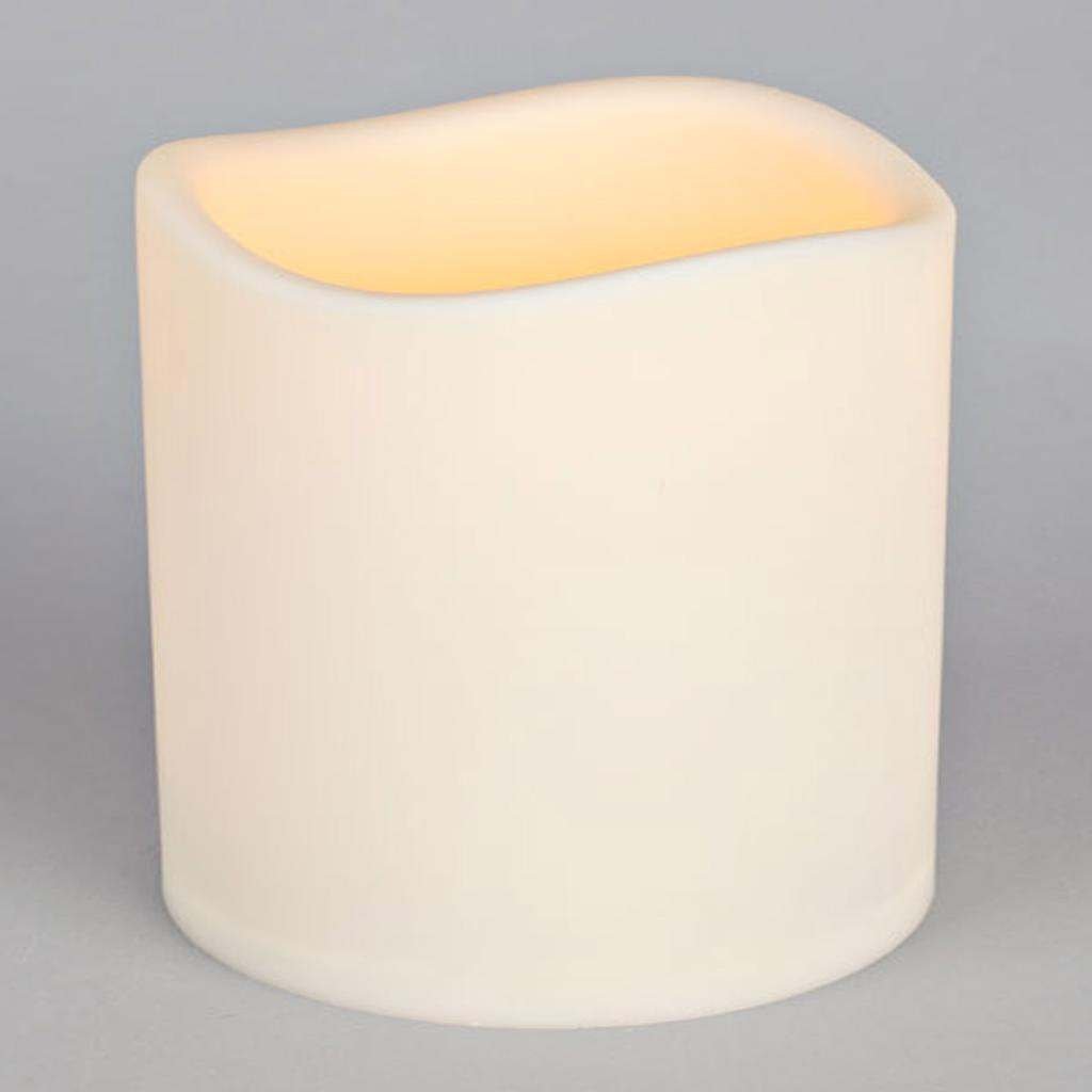 Everlasting Glow6" D x 6" H LED Out. Pillar Christmas, 6InL x 6InW x 6InH, White