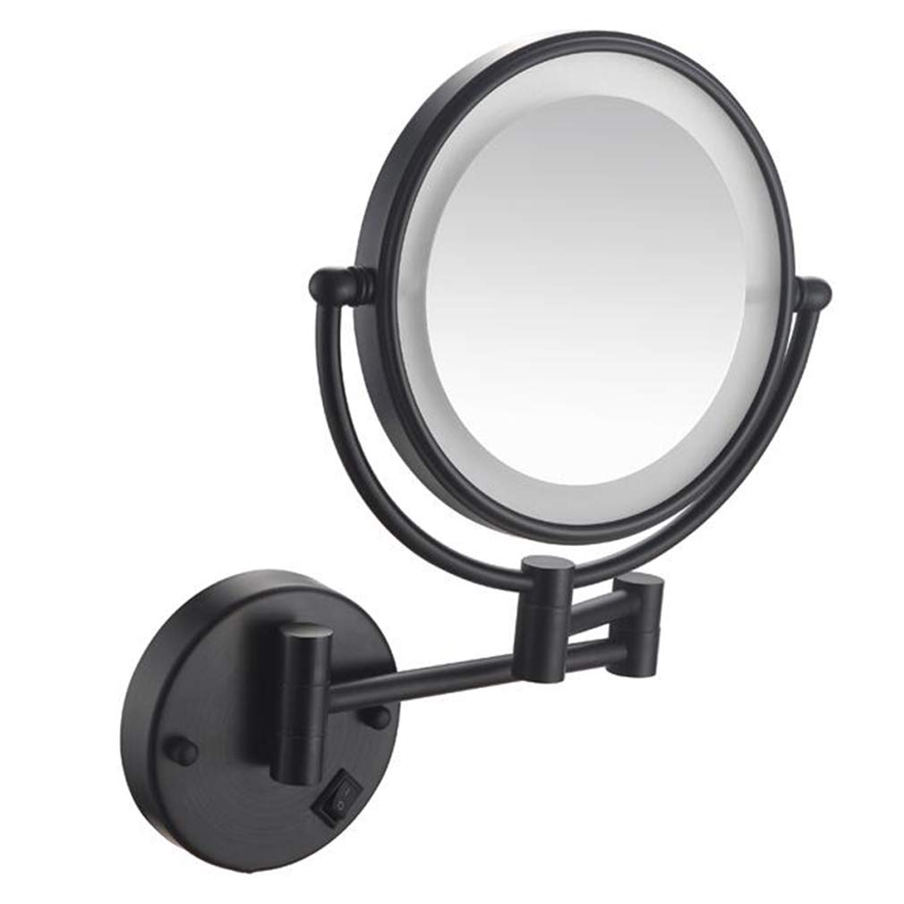 Miroir de maquillage avec lumières FIDEMM extensible mural et pivotant bronze noir