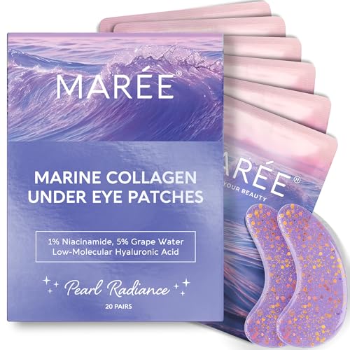 MAREE Gel violeta para os olhos – adesivos de colágeno marinho pa...
