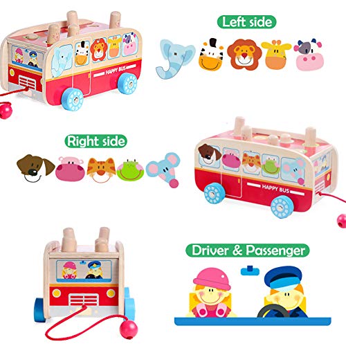 Vanplay Montessori Spielzeug Steuerrad Kinder Lenkrad Busy Board Holzspielzeug Activity Board Motorikspielzeug… – Bild 5