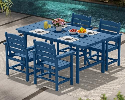 Outdoor HDPE 5-Piece Dining Set for Patio
