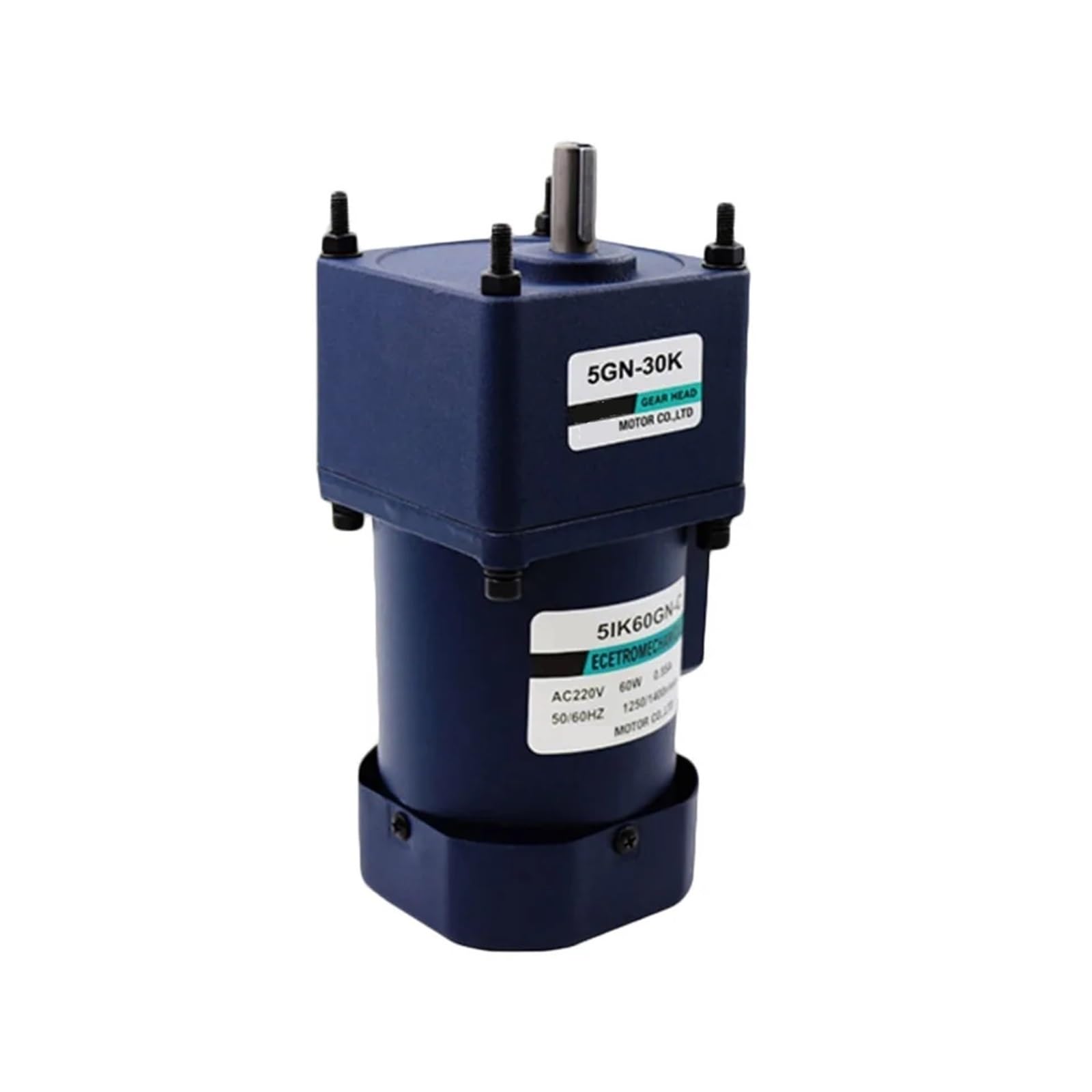 Motorreductor de 220 V CA, 60 W, con condensador, motor monofásico, motor de velocidad fija(30RPM only motor)