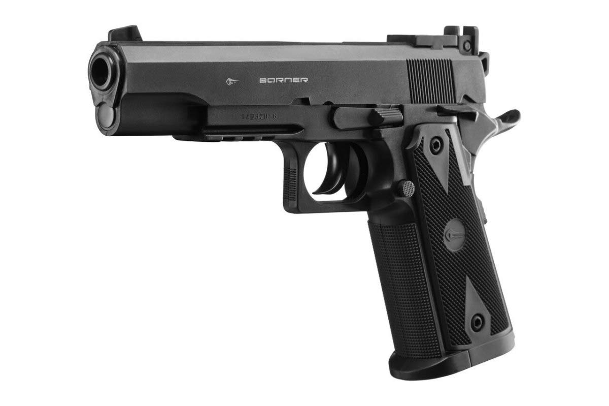 Borner WIN 304 - Pistola con cápsulas de Aire comprimido (CO2) Calibre 4.5mm, Munición de Bolas BB's de Acero con una Capacidad de Cargador de 19 Disparos. Semiautomática. Potencia 3 Julios