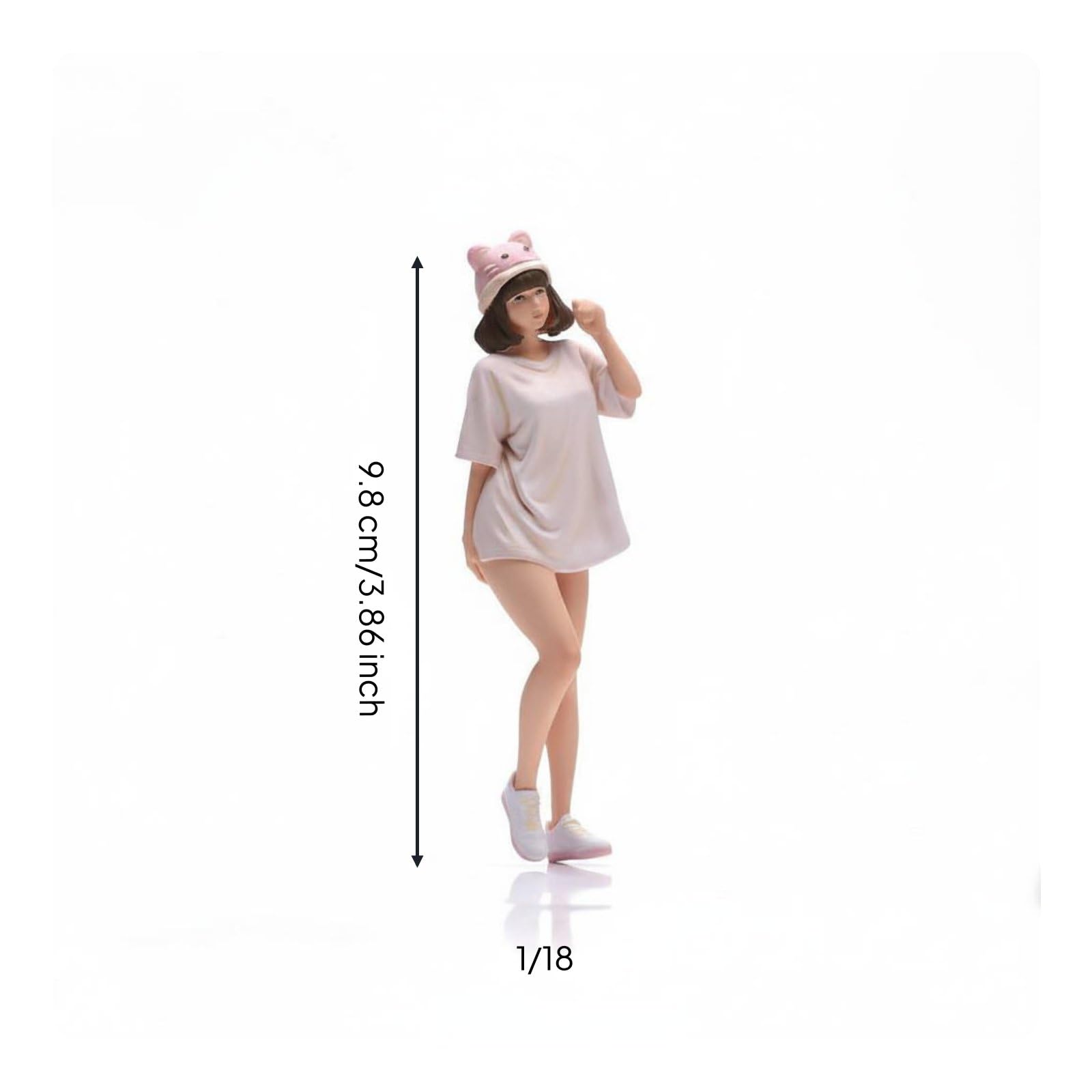 TISHITA Miniatur Puppe Figur Mädchen Sammelfigur Resin Modellfigur Deko Accessoire Sorgfältig Handbemalt für Stimmige Miniaturen für Dioramen Modellräume Regale Schreibtisch Wohnraum
