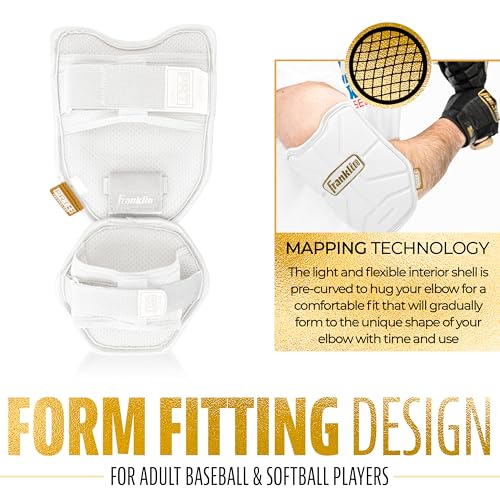 Franklin Sports PRT Baseball + Softball Elbow Guard - Youth - White/Gold - image 5