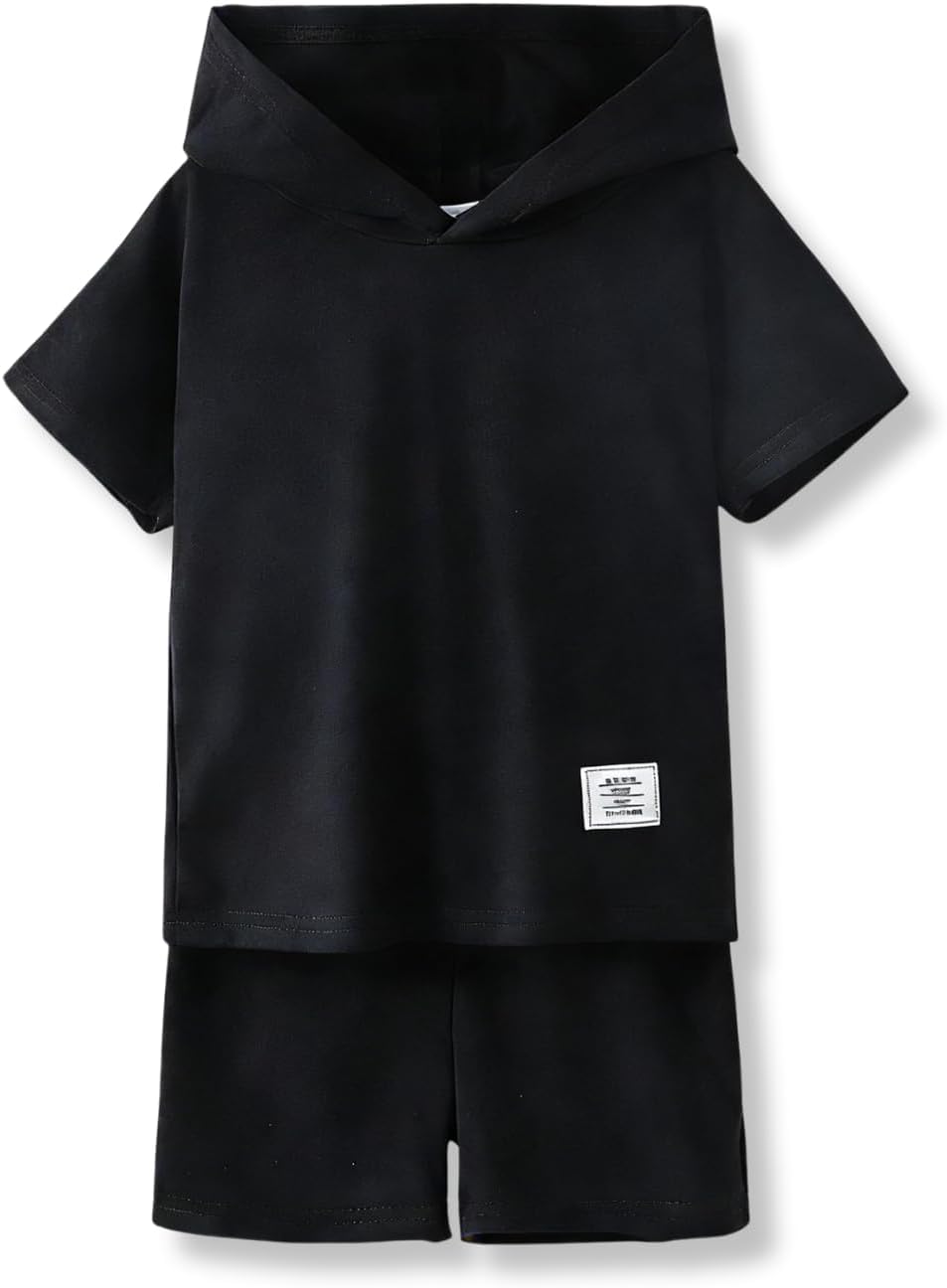 Toddler Boys Clothes 2 Piece Color Block Hoodie T-Shirt & Shorts Set Fashion Summer Outfits for Toddler Boys 2-6Y