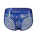 JOCKMAIL Men's Sexy Underwear Briefs Mesh Breathable Comfortable Low Rise Underwear for Men (US, Alpha, X-Large, Regular, Regular, Blue)