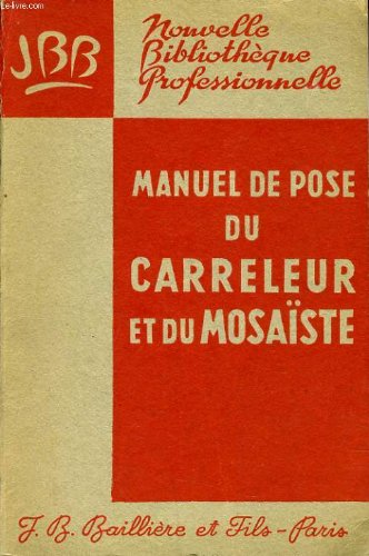 livre Manuel de pose du carreleur et du mosaïste
