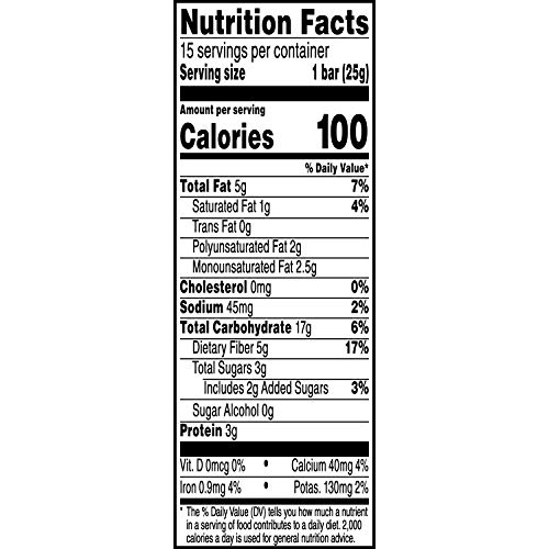 HEALTH WARRIOR Chia Bars, Banana Nut, Gluten Free, Vegan, 25g bars, 15 Count