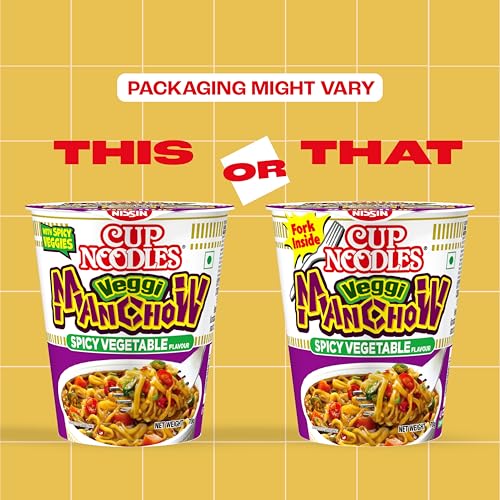 Image of Cup Noodles Nissin Vegetable Manchow | Zesty Manchow Magic for Instant Satisfaction | Flavor-Packed On-the-Go Meal #VibeItUp , 70 Gm,Vegetarian