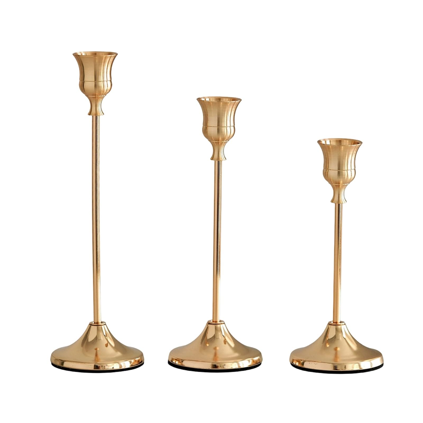 Msioytog 3PCS Metal Finish Holders Features Wide Base Design Stable Protections and Easy Maintenance Stand Aluminum Holders with Different Height and Wide Base