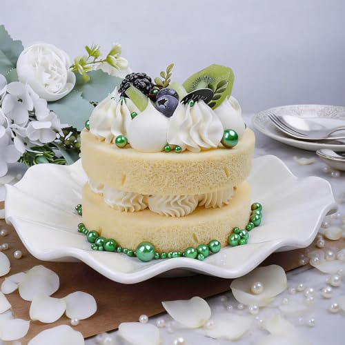 Image of ST Patricks Day Sprinkles for Cake Decorating, 7.8oz Pearl Sprinkles 4 Colors Mix Spring Green Yellow White Pearls for Cake Cupcake Cookie Baking Donuts Ice Cream Toppings