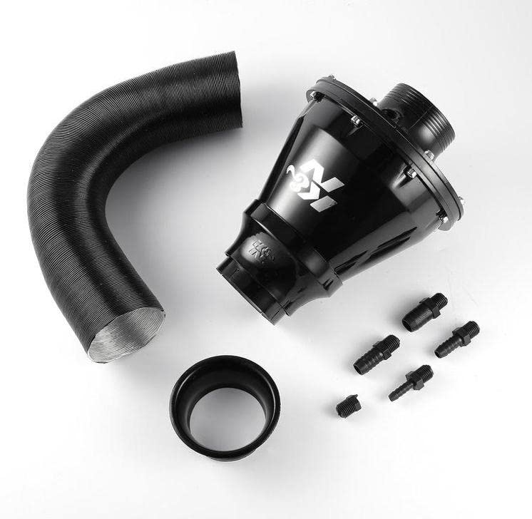 Black K N Apollo AIR Intake Filter K N Apollo CIS (Closed Intake System) Flow Air Filter Universal Air Intake Kit System-1PIECE