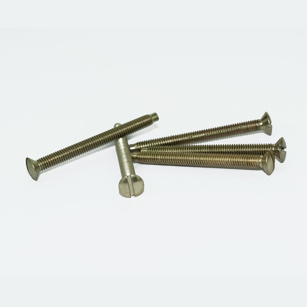 British General Brass Bg Electrical 38Mm Fixing Screws Raised Head, Pack Of 10