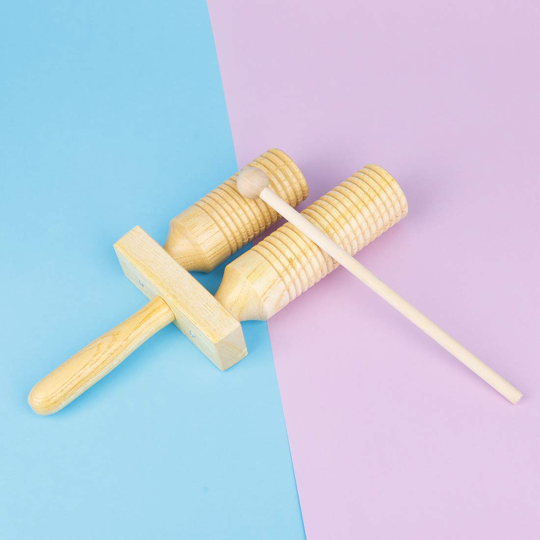 Alnicov Orff Percussion Strumento musicale con suono a tubo multi gambo in legno