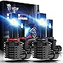 MZS 9005 9006 LED Headlight Bulbs, 24000LM Wireless Instant Plug-in HB3 HB4 Combo Conversion Kit Extreme Small Size Fanless Design 6500K White Halogen Replacement,Pack of 4