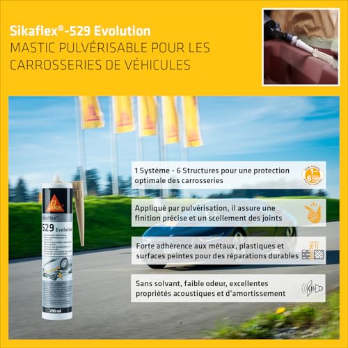 Mastic pulvérisable Sikaflex 529 Evolution ocre étanchéité sans primaire 290ml