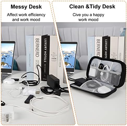 Portable Electronics Travel Organizer, Double Layer Cable Organizer Bag - 3