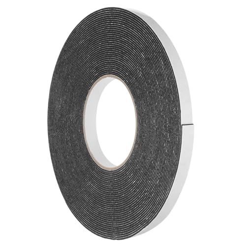 Image of uxcell 1pcs Rolls Double Sided Foam Tape Removeable PE Sponge Mounting Tape Strong Adhesive Tape Strips(Black, 50ft x 1 /2 inch x 1 /16 inch) for Home Paint Wall Hanging Poster Decor