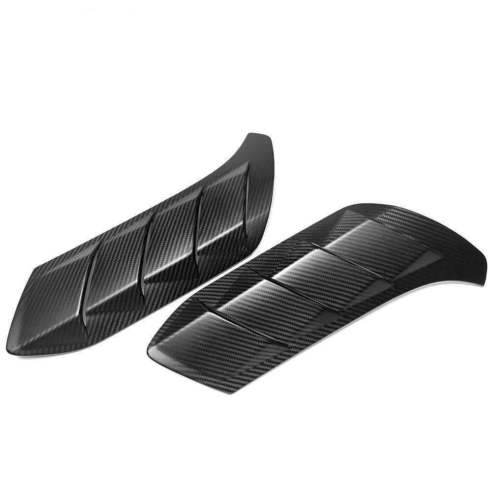 osłona maski z połyskiem czarny Pasuje do Ford Bronco Raptor 2021-2025 2 szt. Boczny błotnik samochodu odpowietrznik panelu dolotowego powietrza tapicerka(Glossy Carbon)