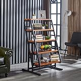 Organizedlife Extendable Dining Table Convertible 2 in 1 Shelf to Table with Metal Frame Industrial