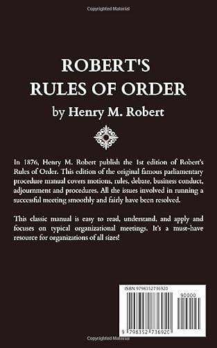 Independently Published Robert, Henry M. Robert'S Rules Of Order: The Original 1876 1St Edition Of The Classic Parliamentary Procedure Manual! thumb #1