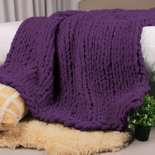 Carriediosa Chunky Knit Throw Blanket 50' X 60',...