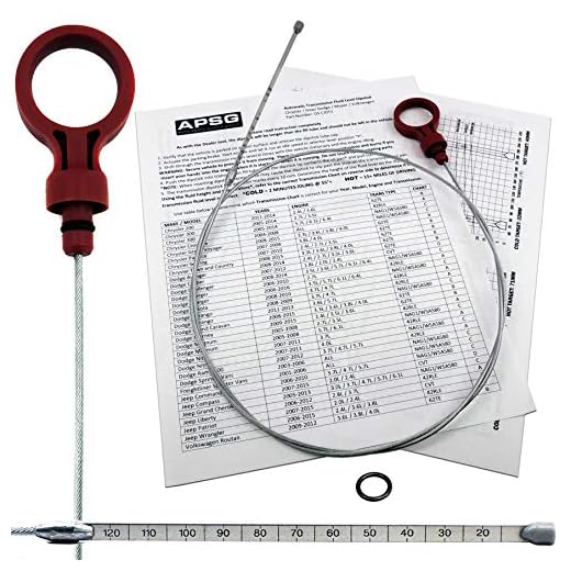 TRANSMISSION FLUID DIPSTICK TOOL | For select chrysler dodge jeep vw vehicles. | W/Instructions + Cap O-ring | auto trans Dealer #s : 8863B, 9336, 42RLE, NAG1, 62TE 2.7 3.5 3.6 3.7 5.7 6.1 6.4