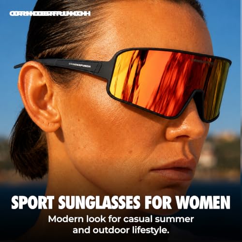 Image of grinderPUNCH Running Baseball Sunglasses for Men Women Sports Cycling Glasses Softball Sunglasses UV400 Protection