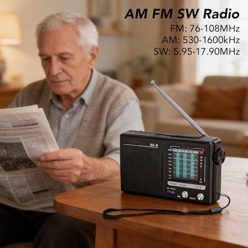Radio AM FM SW portátil con entrada para audífonos miniatura 2